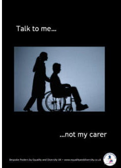 talk to me not my carer poster